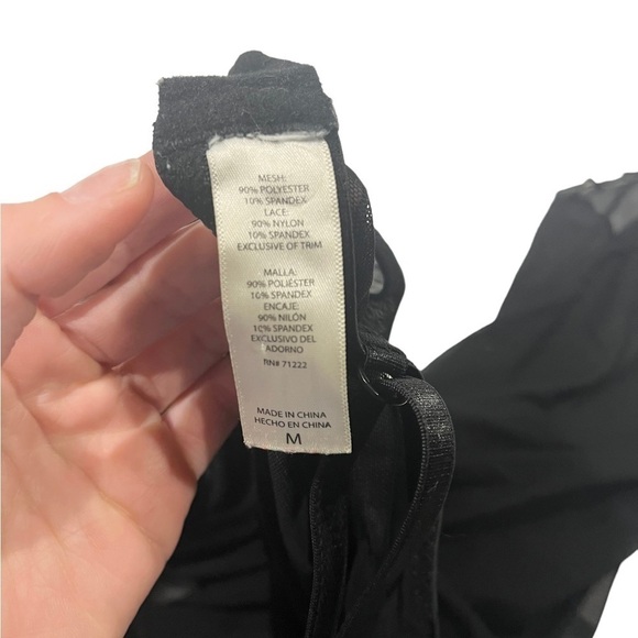 Unbranded Black Sheer Lingerie Dress Slip Top Padded Size Medium Y2K Style - Picture 7 of 8